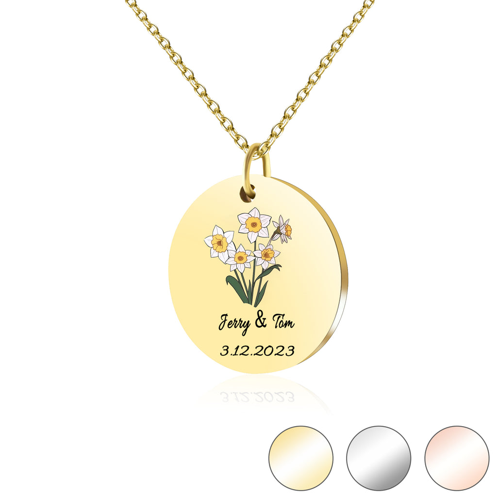 Birthday Flower Necklace