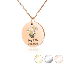 Load image into Gallery viewer, Birthday Flower Necklace