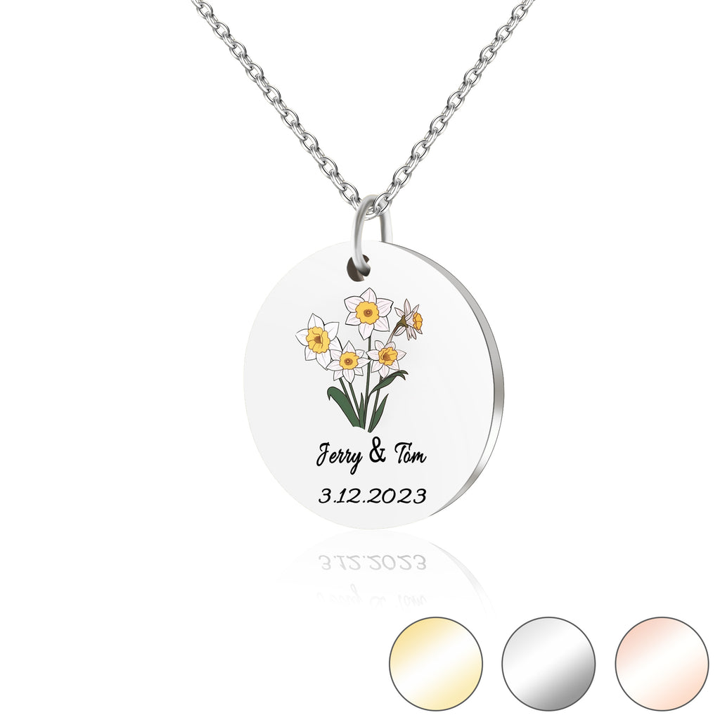 Birthday Flower Necklace