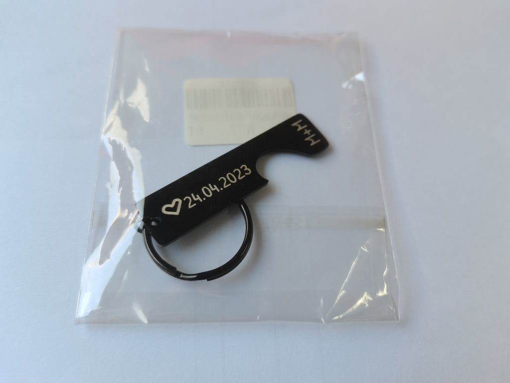 KhunSqunolp Custom Spotify Code Black Keychain