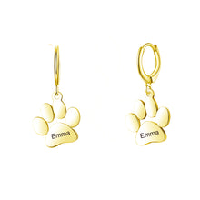 Load image into Gallery viewer, dog paw earrings