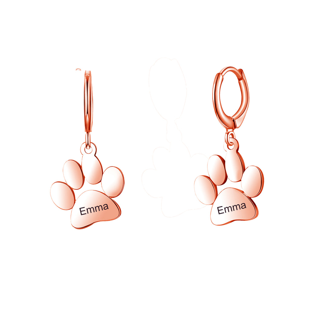 dog paw earrings