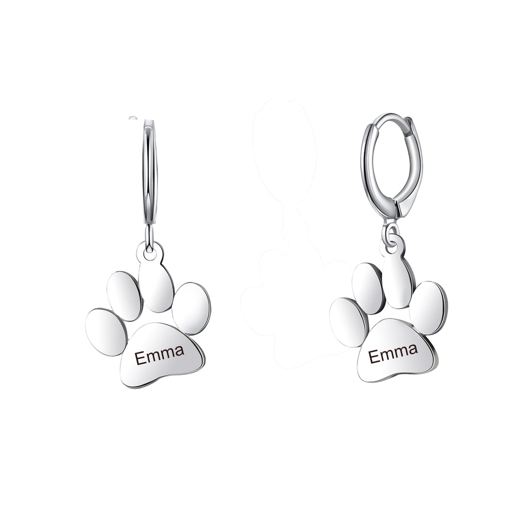 dog paw earrings