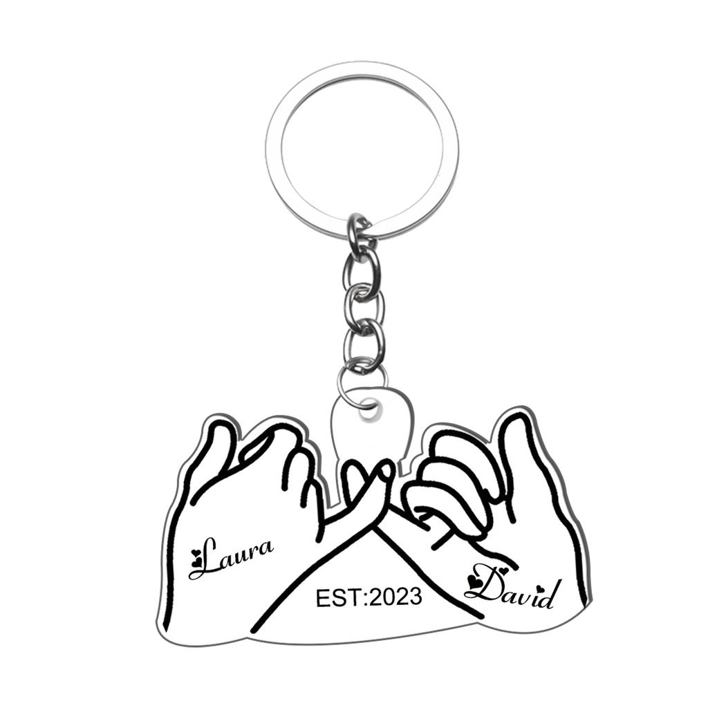 Acrylic couples keychain