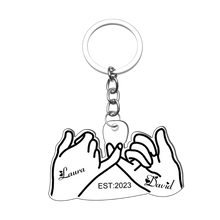 Load image into Gallery viewer, Acrylic couples keychain