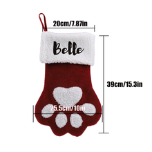 Load image into Gallery viewer, Paw Christmas Stocking