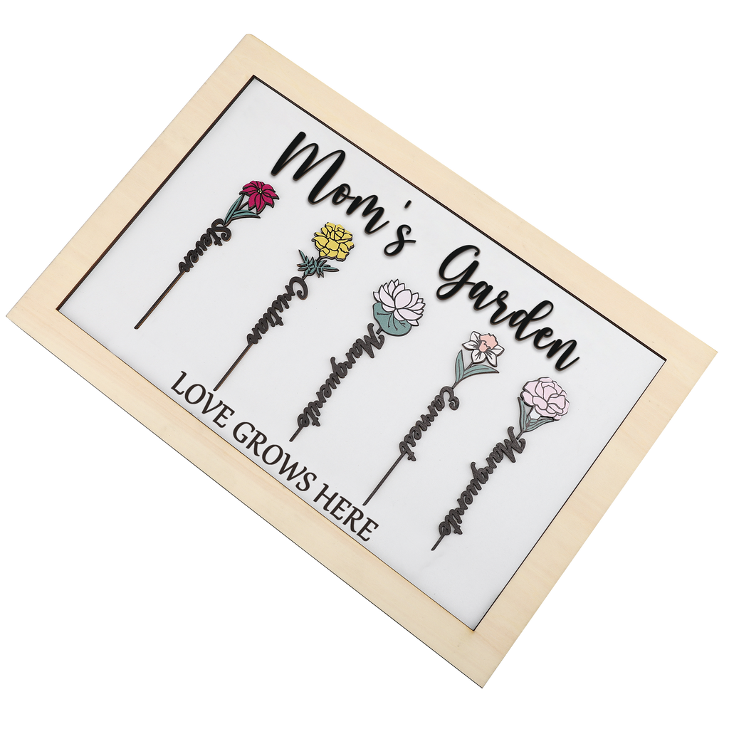 personalized birth flower sign