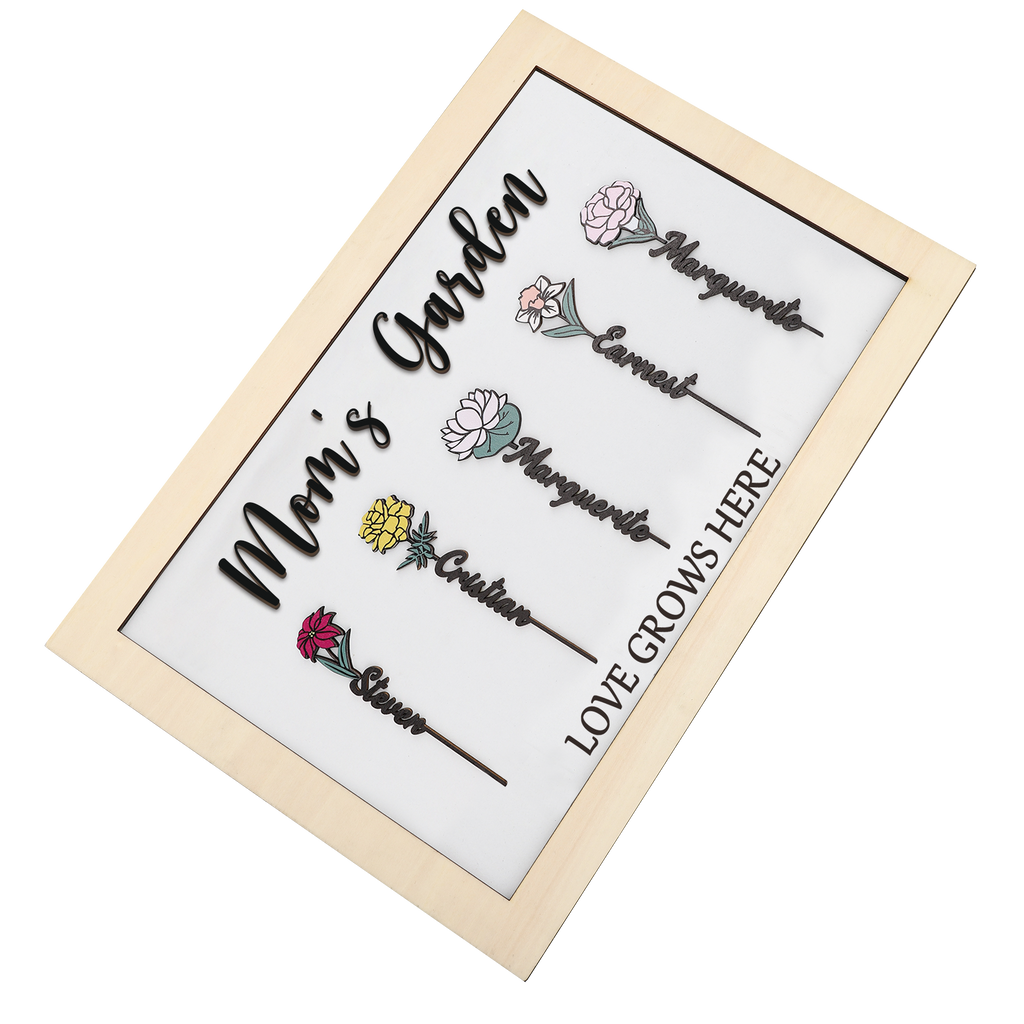 personalized birth flower sign