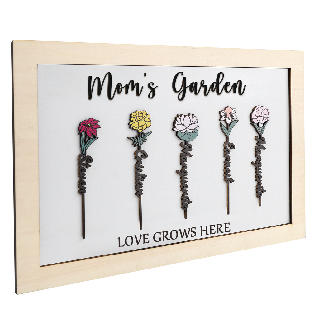 personalized birth flower sign