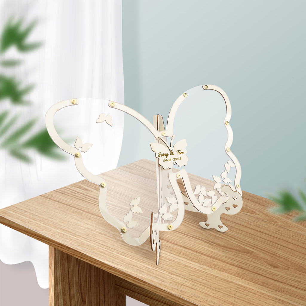 Transparent butterfly ornaments