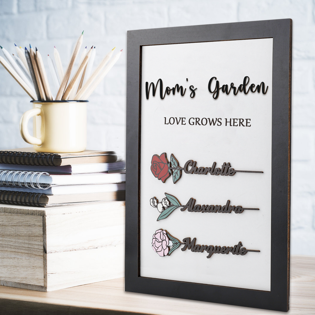 personalized birth flower sign