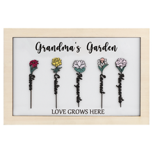 Load image into Gallery viewer, personalized birth flower sign