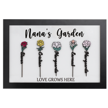 Load image into Gallery viewer, personalized birth flower sign