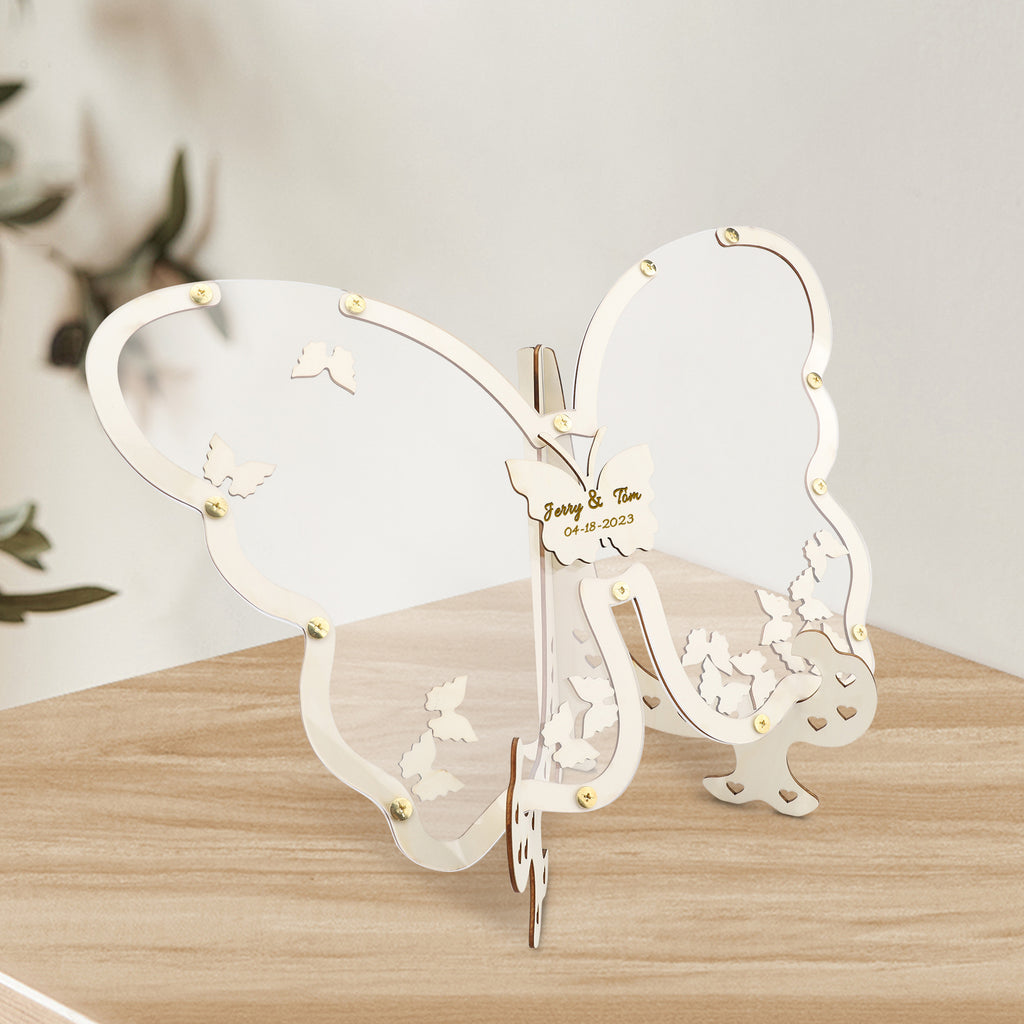 Transparent butterfly ornaments