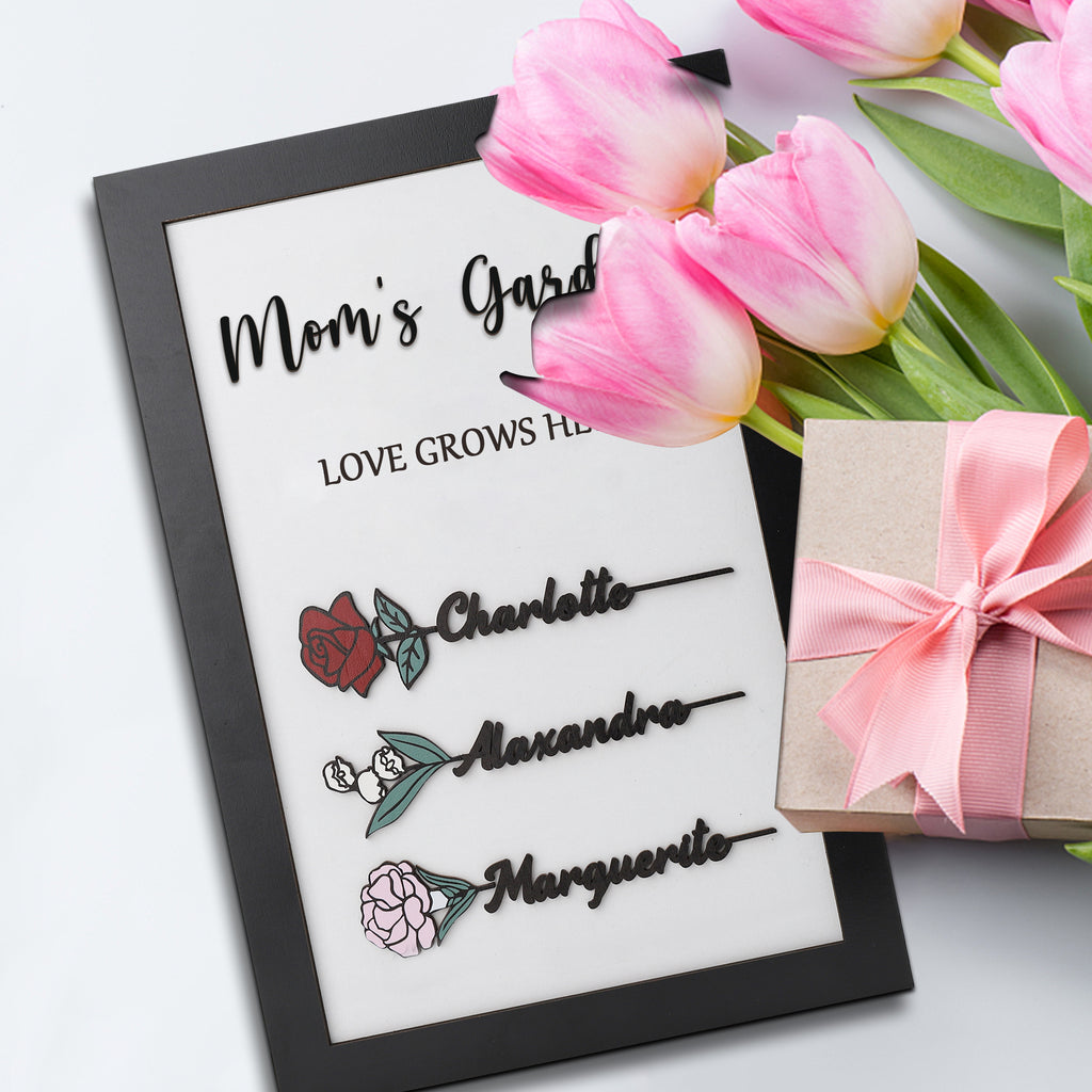 personalized birth flower sign