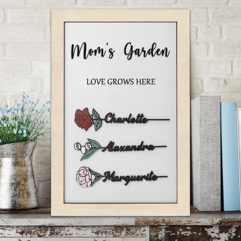 personalized birth flower sign