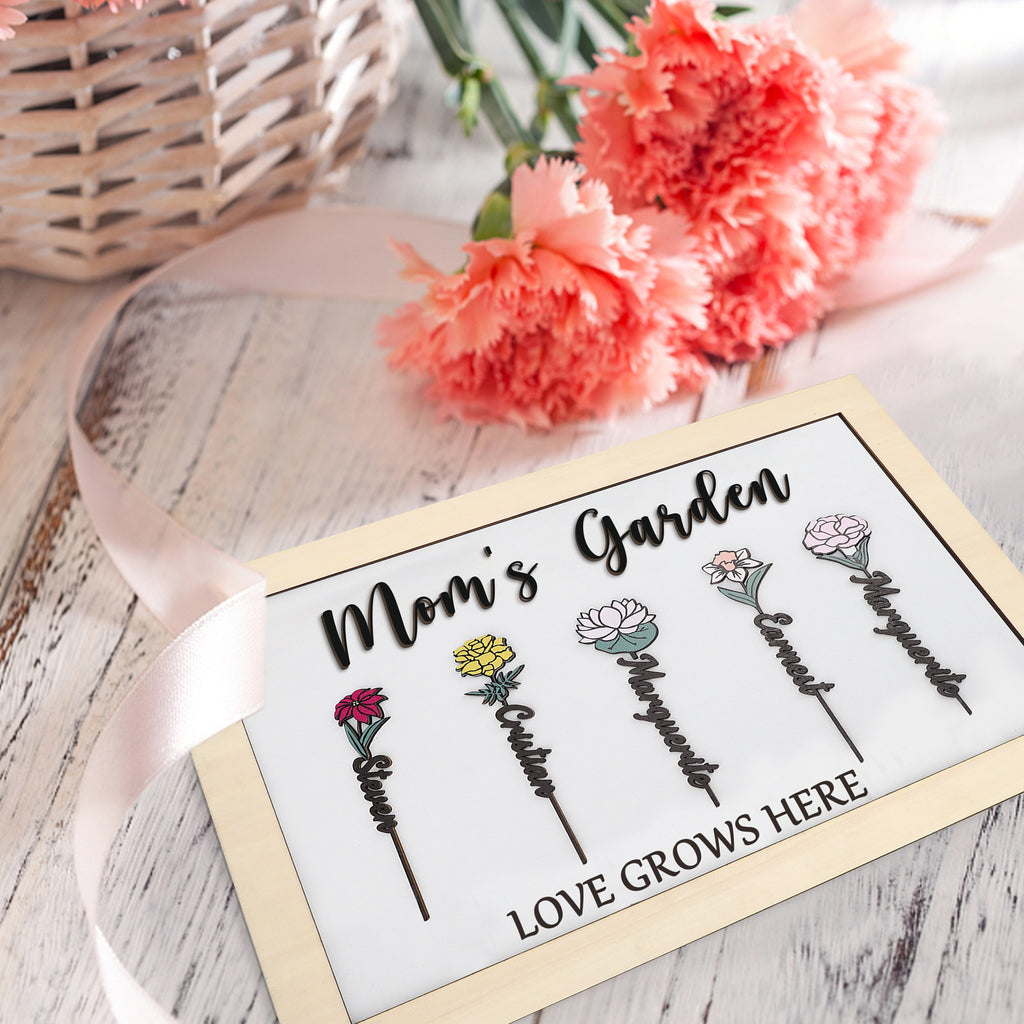 personalized birth flower sign