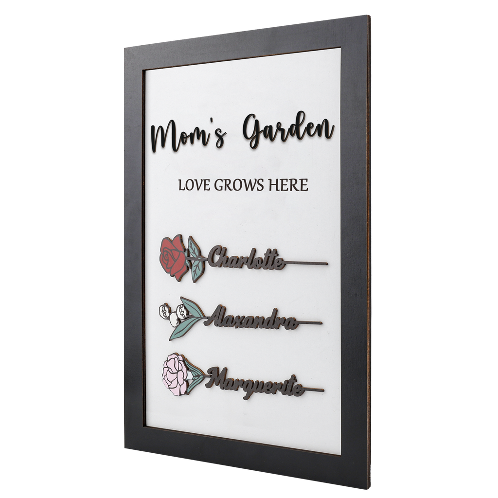 personalized birth flower sign