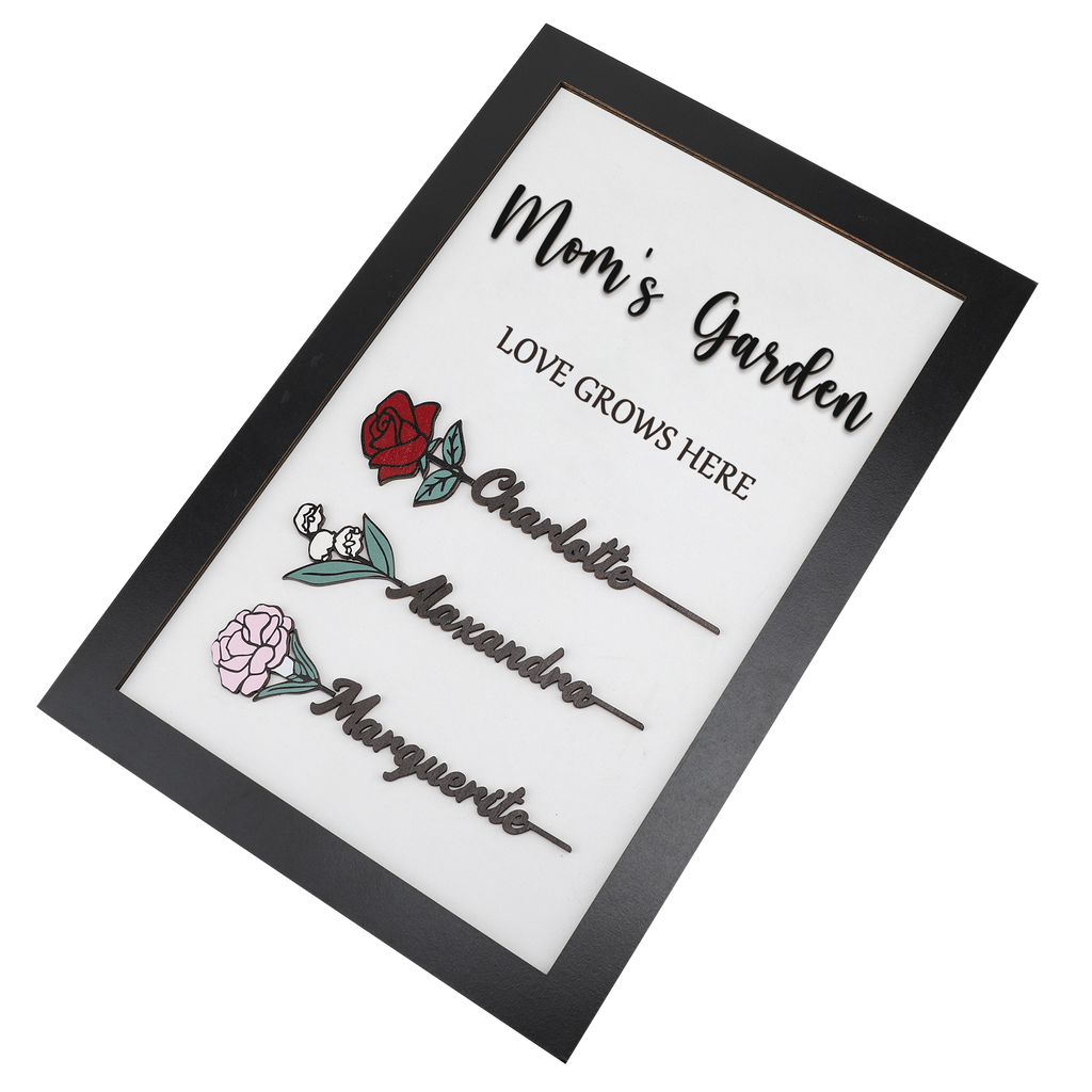 personalized birth flower sign