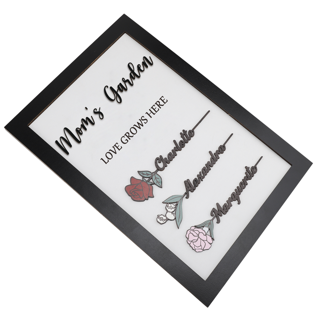 personalized birth flower sign