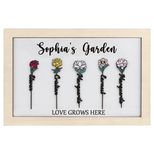 Load image into Gallery viewer, personalized birth flower sign