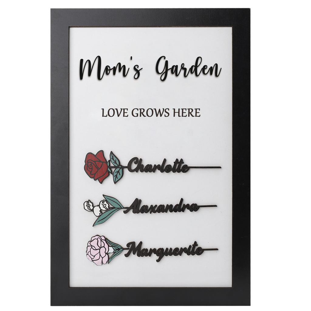 personalized birth flower sign