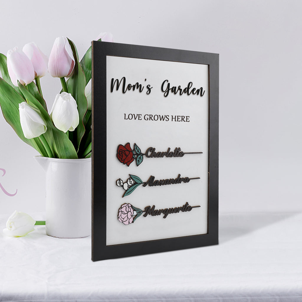 personalized birth flower sign