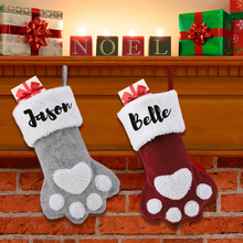 Load image into Gallery viewer, Paw Christmas Stocking