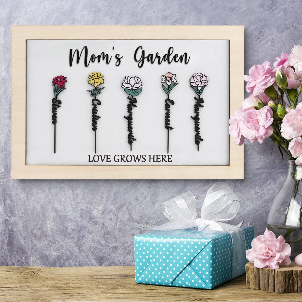 personalized birth flower sign