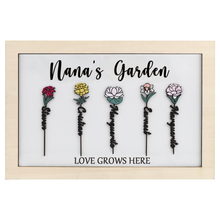 Load image into Gallery viewer, personalized birth flower sign