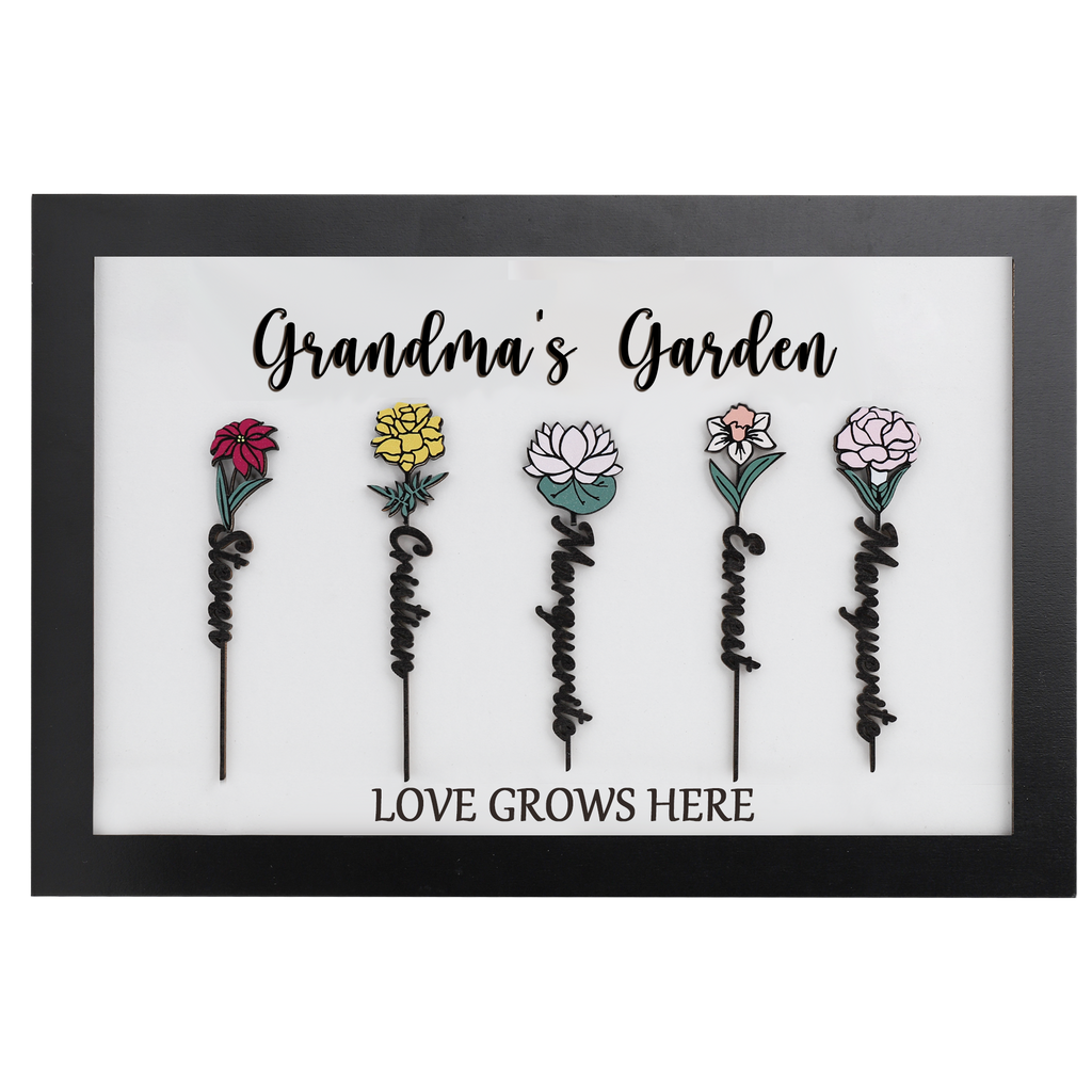 personalized birth flower sign