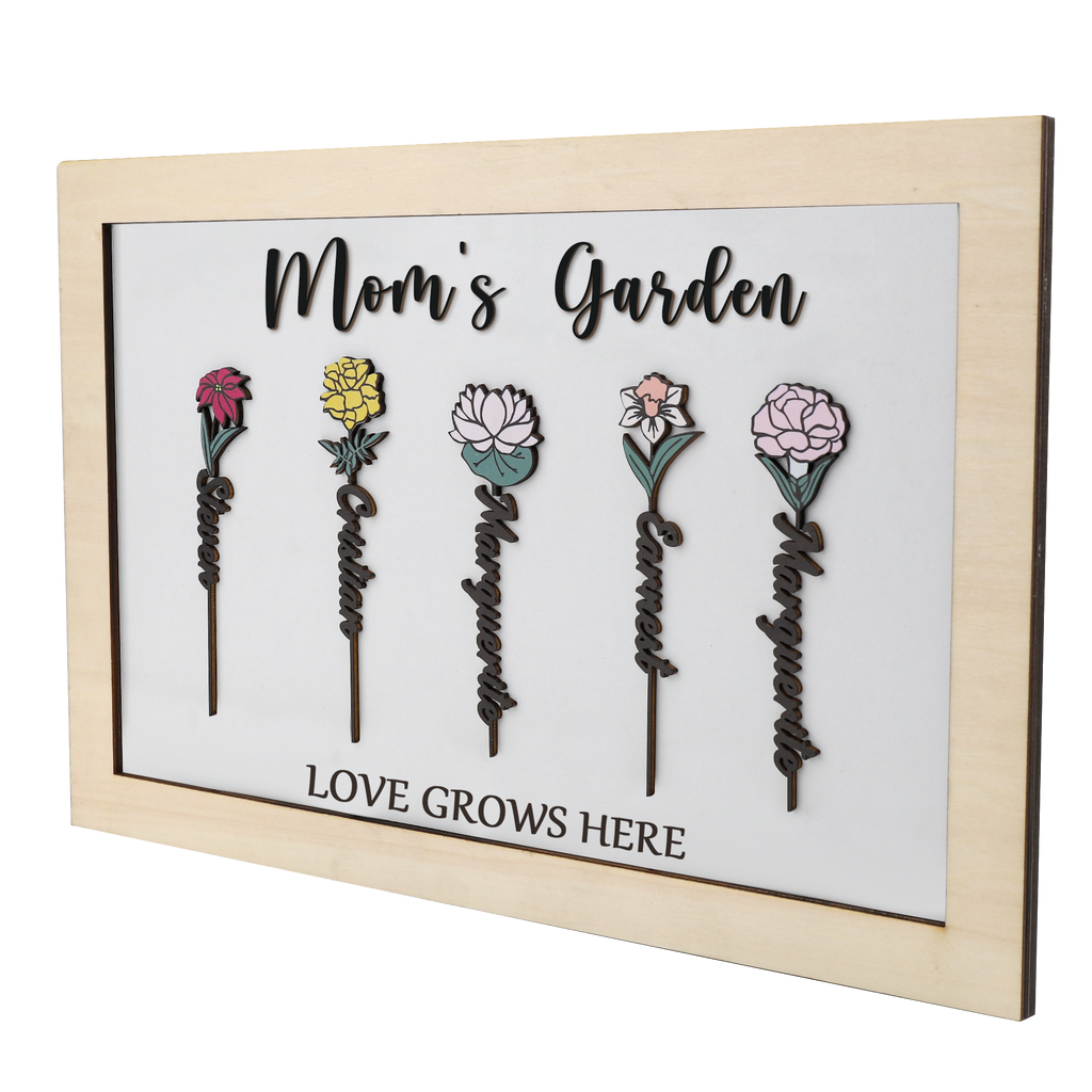 personalized birth flower sign