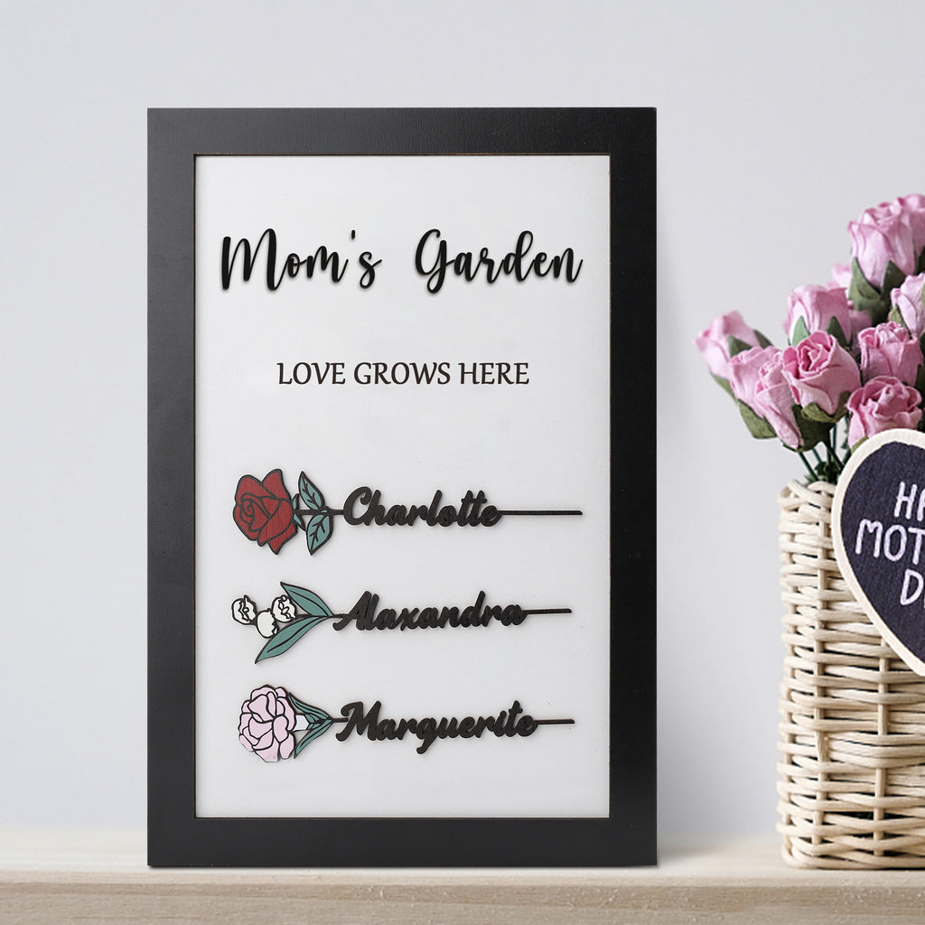 personalized birth flower sign