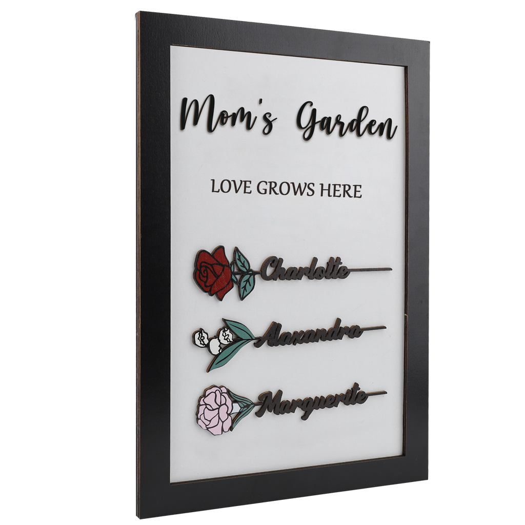 personalized birth flower sign