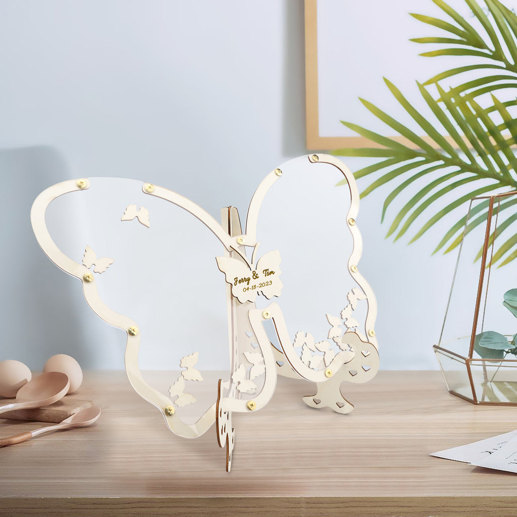 Transparent butterfly ornaments