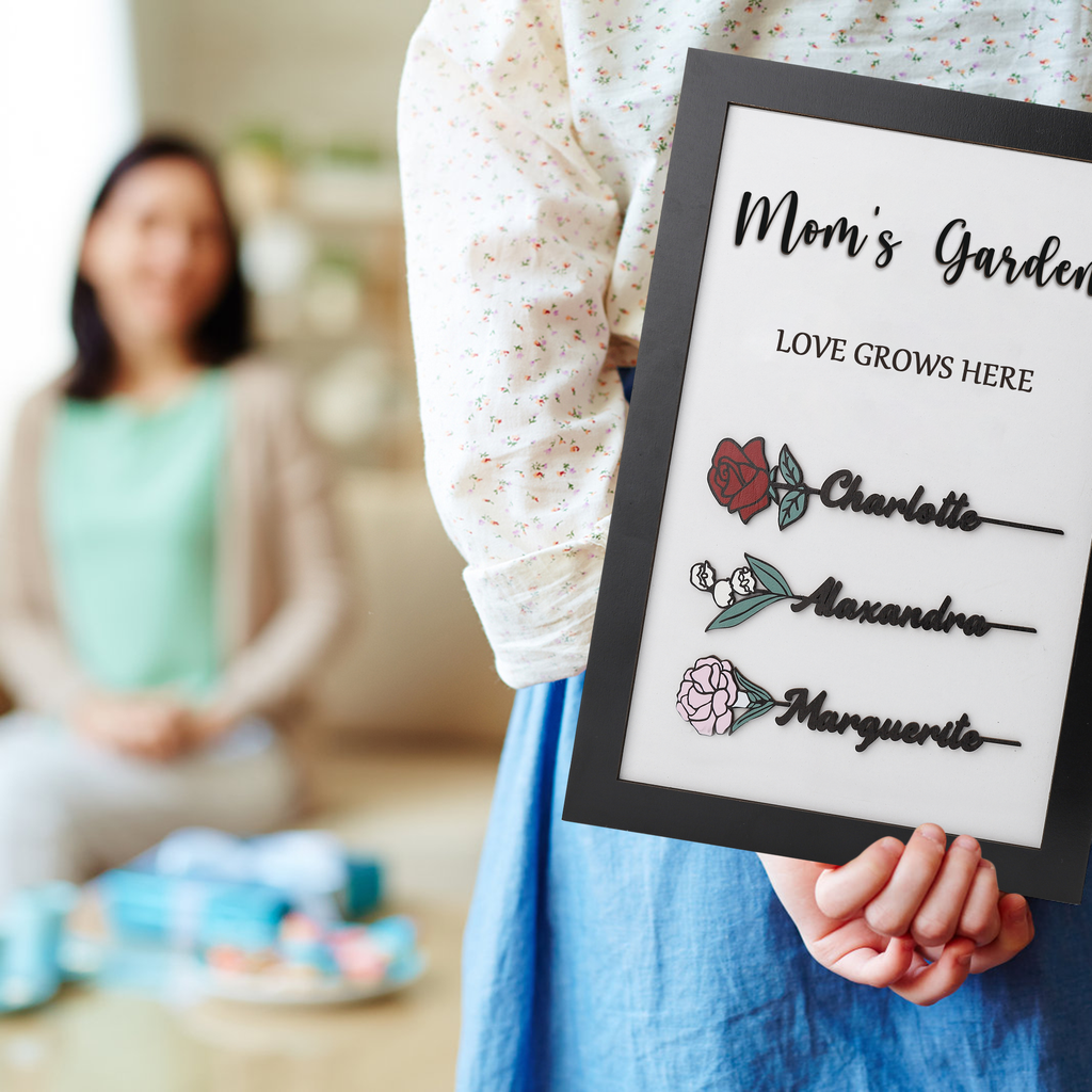 personalized birth flower sign