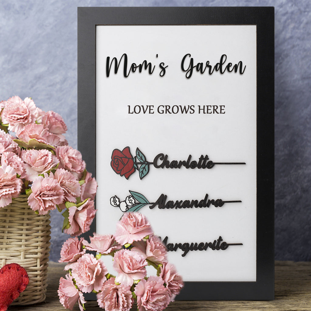 personalized birth flower sign