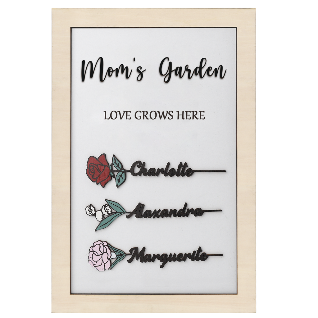 personalized birth flower sign