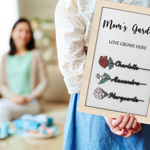 Load image into Gallery viewer, personalized birth flower sign