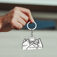 Load image into Gallery viewer, Acrylic couples keychain