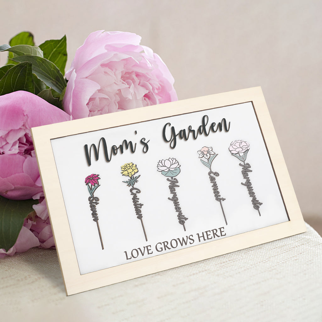 personalized birth flower sign