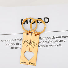 Load image into Gallery viewer, pinky promise heart keychain for couples