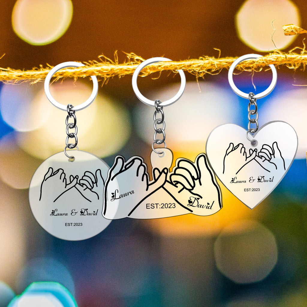 Acrylic couples keychain