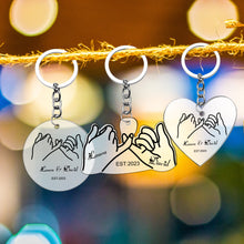 Load image into Gallery viewer, Acrylic couples keychain