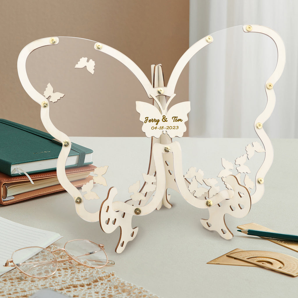 Transparent butterfly ornaments