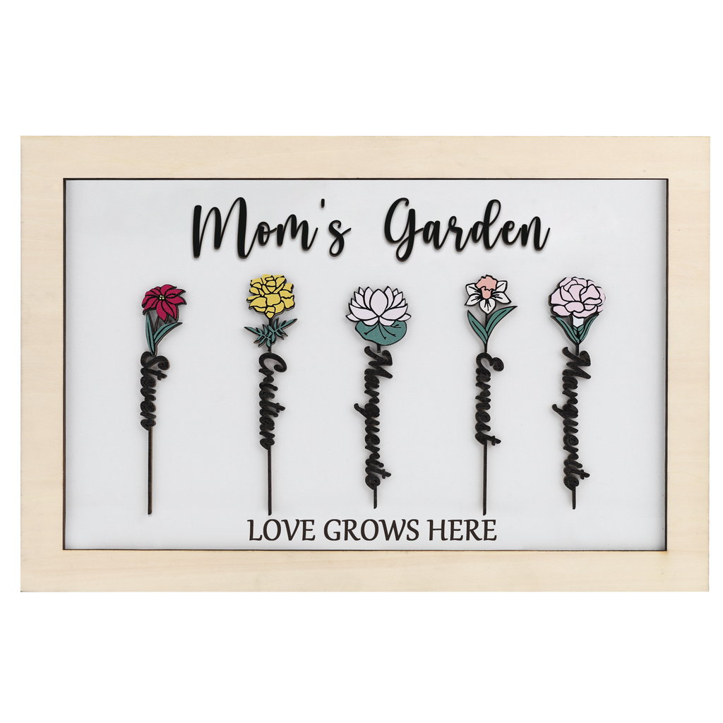 personalized birth flower sign