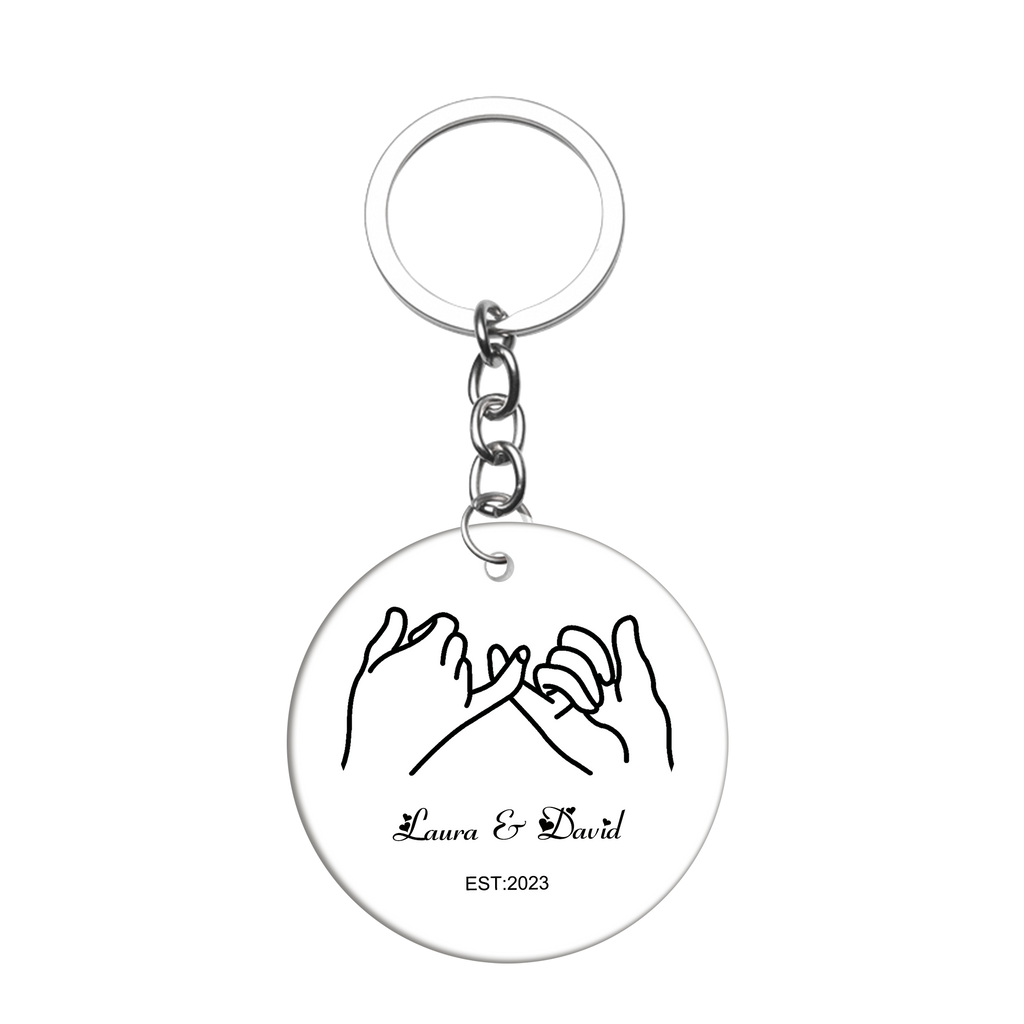 Acrylic couples keychain