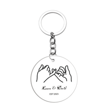 Load image into Gallery viewer, Acrylic couples keychain