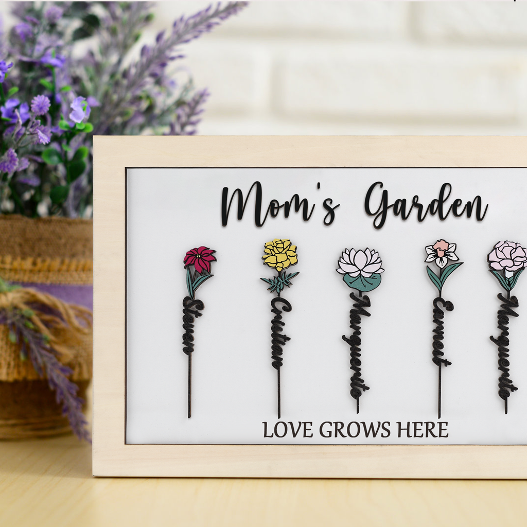 personalized birth flower sign