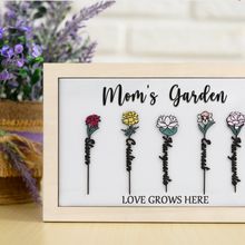 Load image into Gallery viewer, personalized birth flower sign